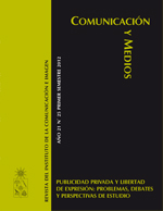											Ver Núm. 25 (2012): Publicidad privada y libertad de expresión: problemas, debates y perspectivas de estudio
										